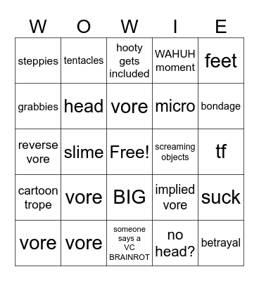 The Owl House WP SUS Bingo Card