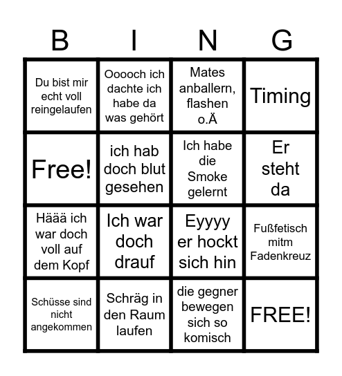 John´s tägliche Runde CS Bingo Card