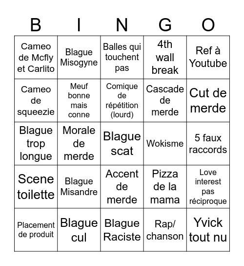 Mc Walter Bingo Card