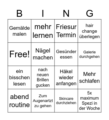 September Bingo Card