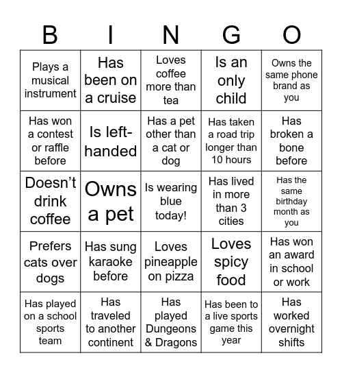 Bingo Card