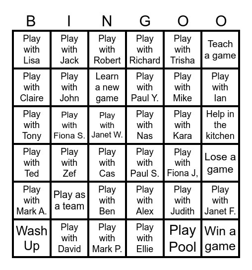 Paul W.'s Yorcon25 Bingo! Bingo Card
