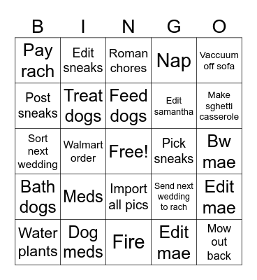Sepnsunday Bingo Card