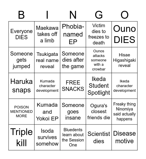 TETRO BLUE BINGO Card