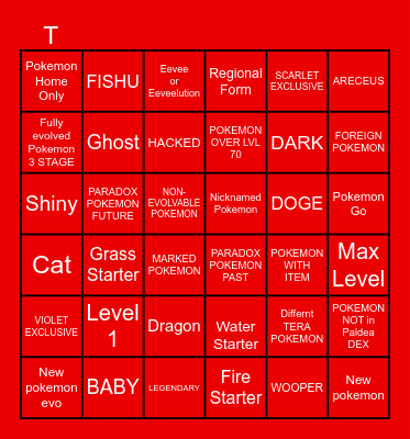 POKEMON SUPRISE TRADE BINGO Card
