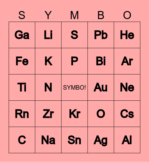 GENERAL SCIENCE Bingo Card