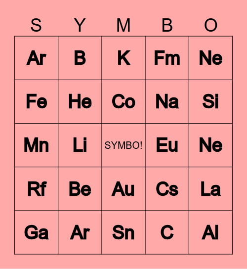 GENERAL SCIENCE Bingo Card