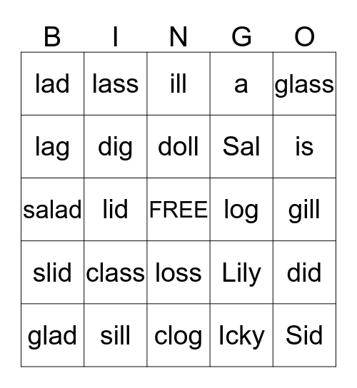 GINGERBREAD  Bingo Card