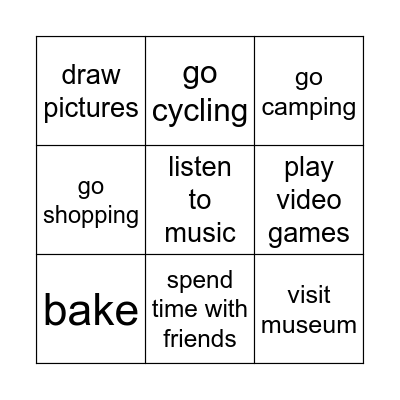Fun! :) Bingo Card
