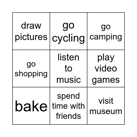 Fun! :) Bingo Card