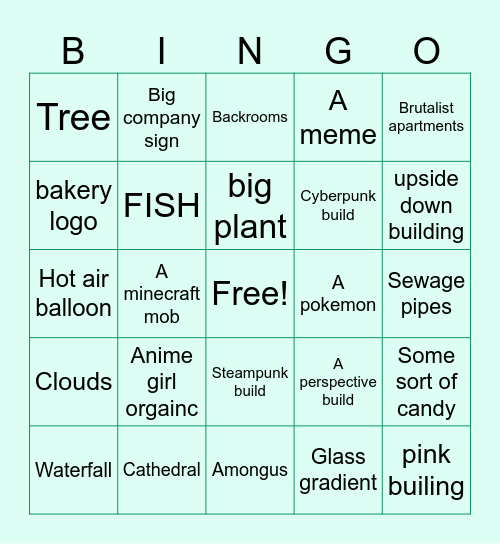 72 HOUR EVENT BINGO Card