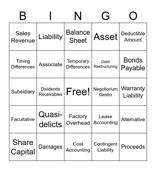 Bingo Card