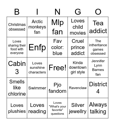 Me Bingo Card