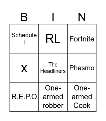 Wir zocken heute Bingo Card