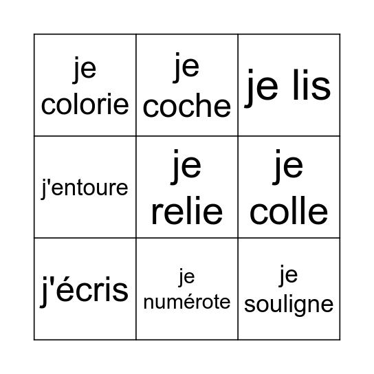 LES CONSIGNES Bingo Card