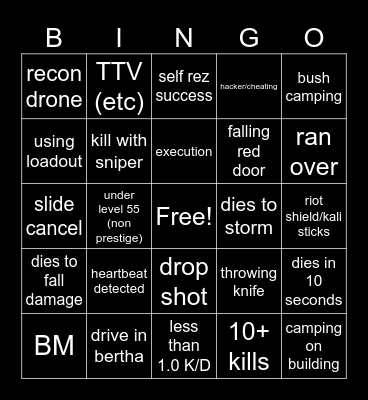 bigpuffer bingo Card