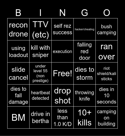 bigpuffer bingo Card
