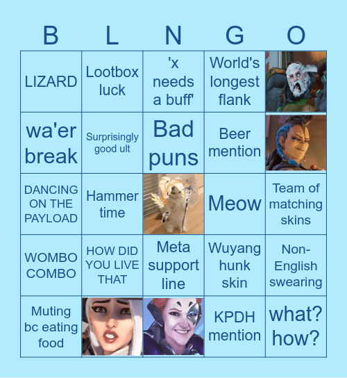 BLINGO BADINGO HABADINGO Bingo Card