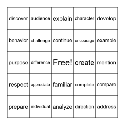 READ AND WIN BINGO Card