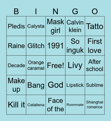 #34EVERWITHNANA Bingo Card
