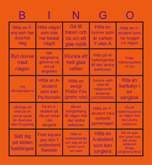 Falskt Bingo Card