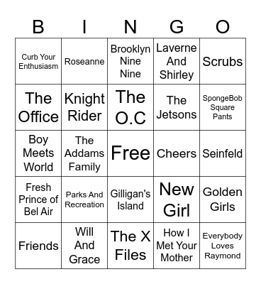 TV Themes Bingo Card