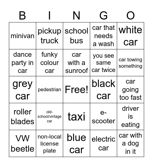 Bingo! Try and get a wave from: Bingo Card