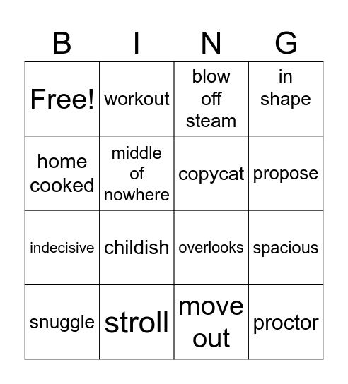 BINGO Card