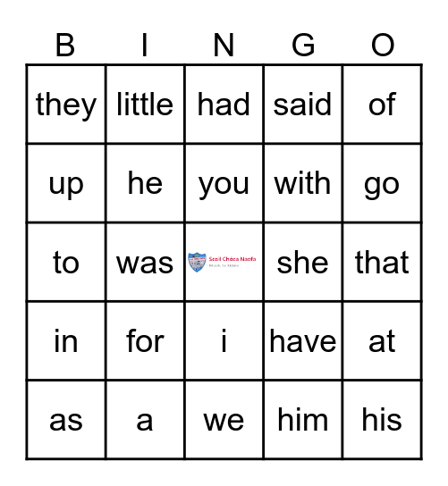 DOLCH LIST WORDS 1-40 Bingo Card