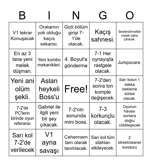 Ultrakill Fraud. Bingo Card