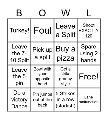 Bingo Bowl Bingo Card