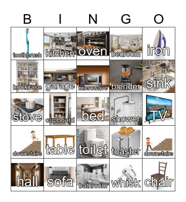 House and Furniture Bingo Card