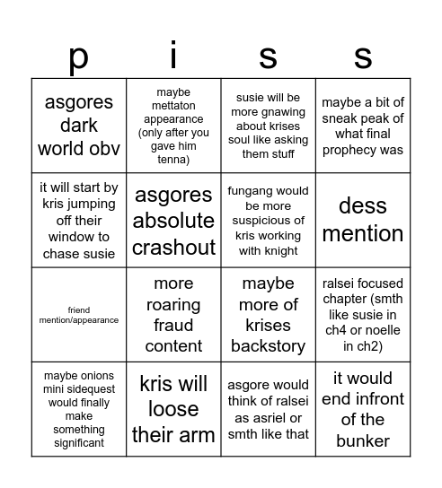 ch5 bingo trust Bingo Card