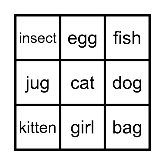 Welcome Unit (a-l) Bingo Card