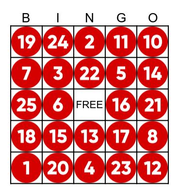 LOS NUMEROS Bingo Card