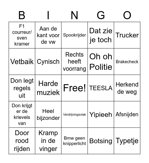 Gamemeneer Bingo Card