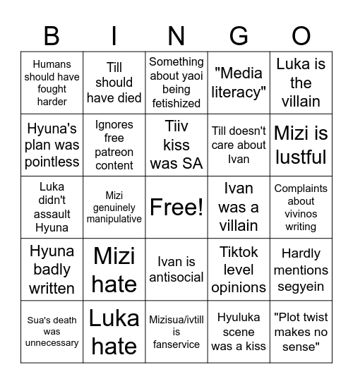 Bad ALNST takes Video Bingo Card