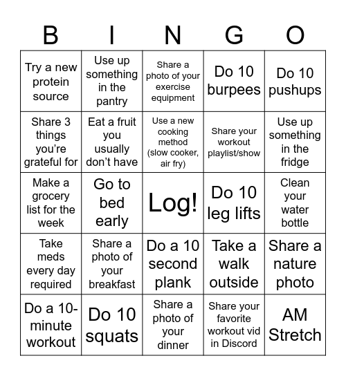 Playing Possum - Week 2 Bingo Card