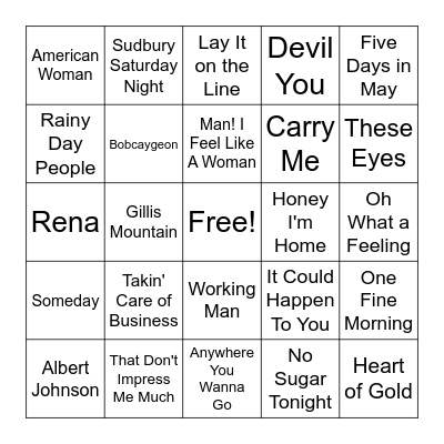 Oh Canada - Camping Bingo Card