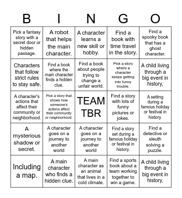 FIND A FICTION BOOK WITH... Bingo Card