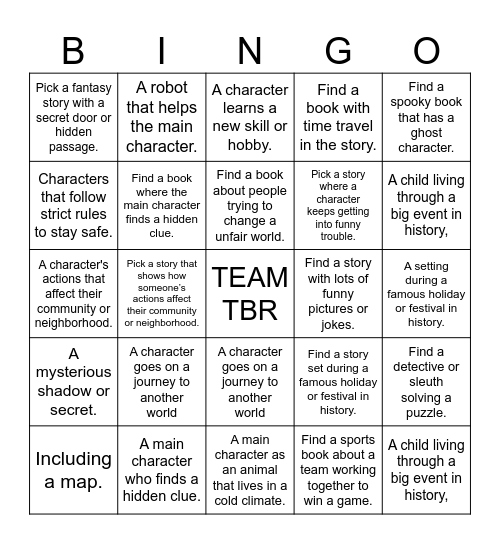 FIND A FICTION BOOK WITH... Bingo Card