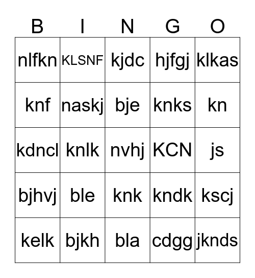 Kennenlernen? Bingo! Bingo Card
