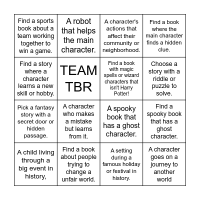 FIND A FICTION BOOK WITH... Bingo Card