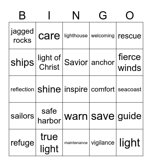 LIGHTHOUSE Bingo Card