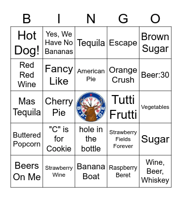 Food & Drink Bingo Card