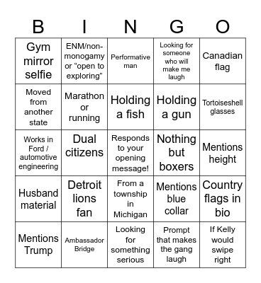 Cross Border Relations Bingo Card