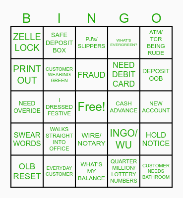 EVERGREEN 2025 Bingo Card