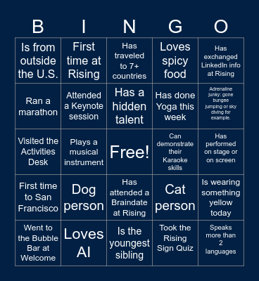 Workday Rising Signs: Catalysts Bingo Card