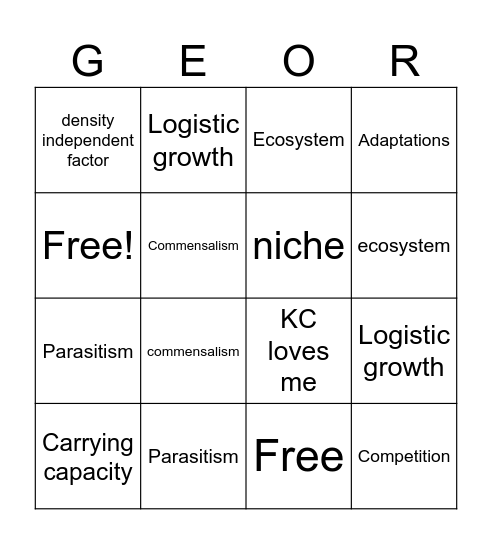 LS2-6 Bingo Card