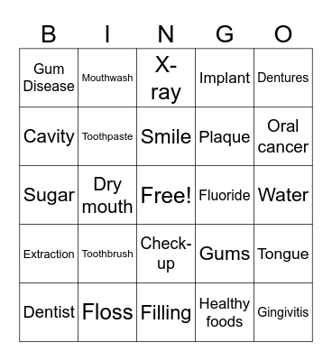 Smile Bingo Card